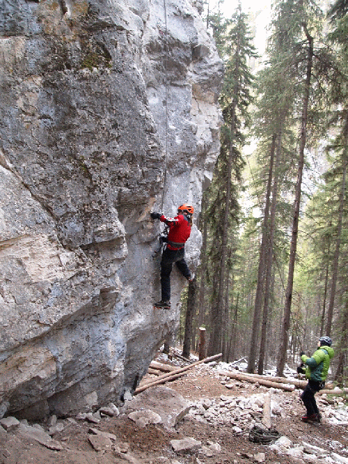 A supportive belayer is worth his weight in gold...