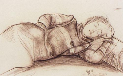 sleeping-woman-1913 kuzma petrov-vodkin