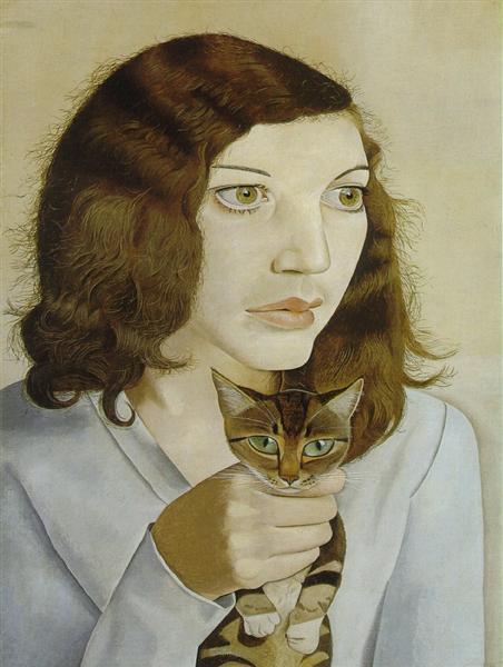 Lucien Freud girl-with-a-kitten-1947.jpg!Large